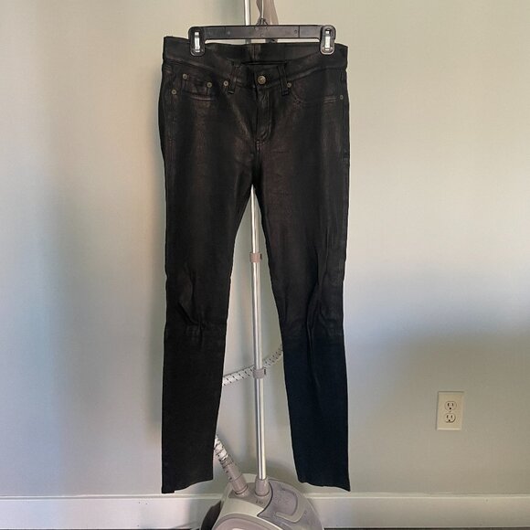 Rag and Bone Black Lambskin Leather Pants size 29 - Picture 1 of 5